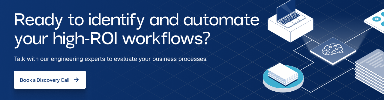 AI workflow assessment showing business processes, documents, and automation connected through an AI-powered workflow.
